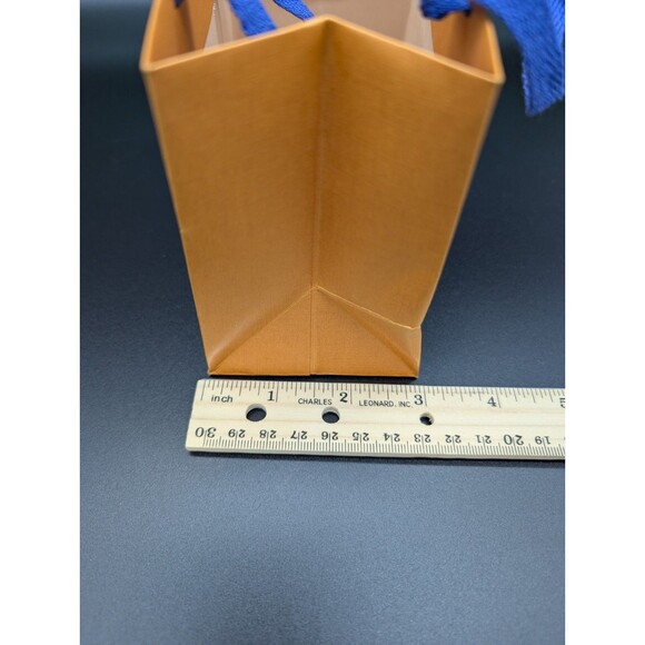 LOUIS VUITTON Rare Mini Shopping Orange Paper Gift Bag  5.5” x 4.5” x 3” EUC - Picture 7 of 9